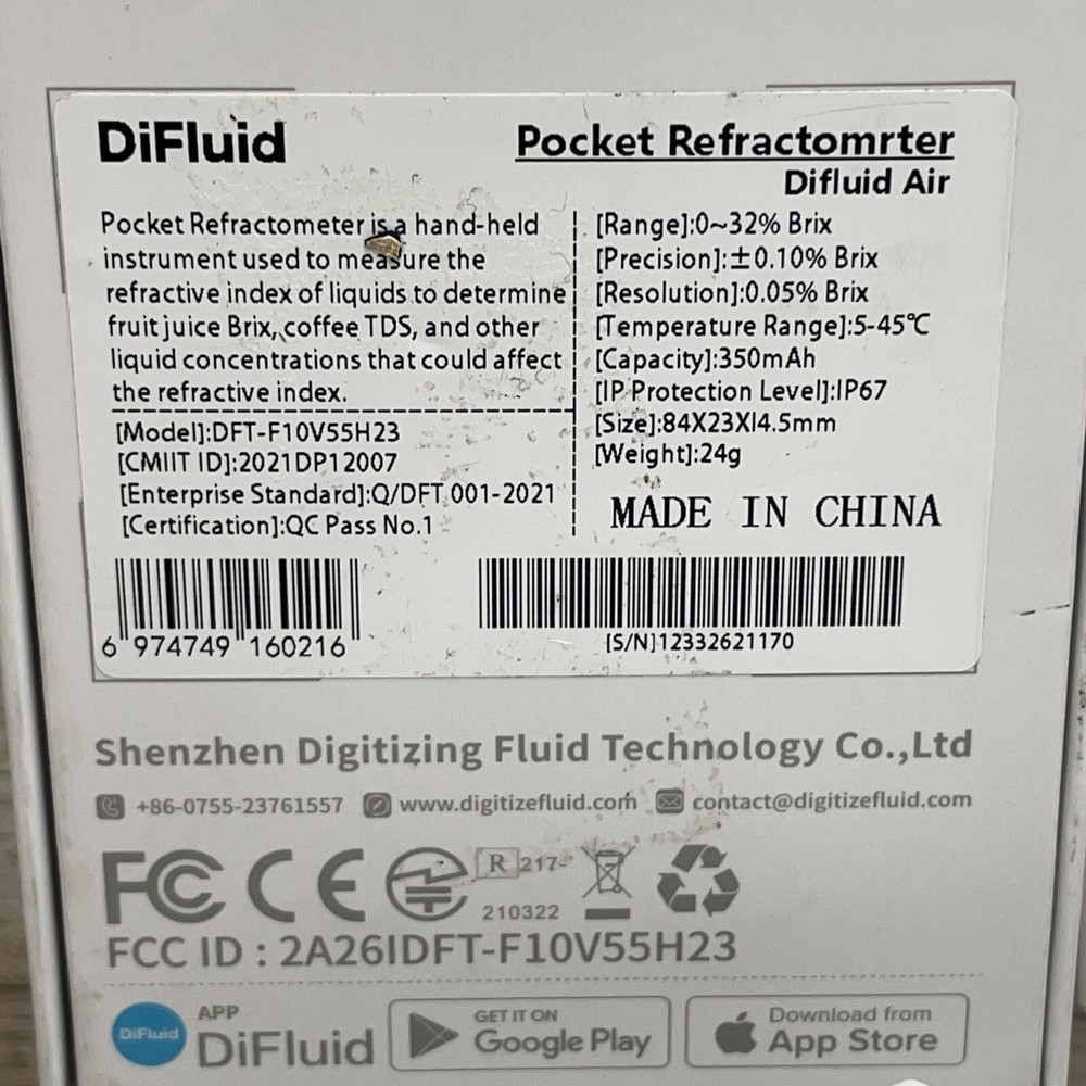 Coffee TDS Refractometer, save Data & Rechargeable Coffee TDS Meter with Range 0