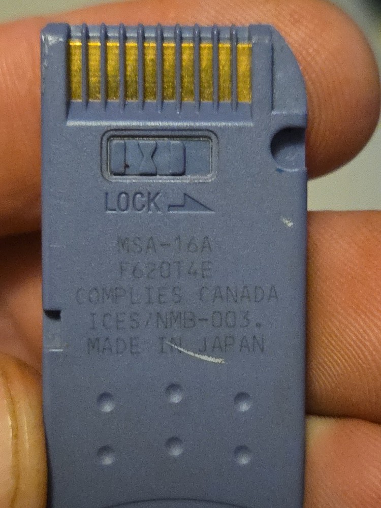 SONY 16GB MEMORY STICK MSA-16A. PRE-OWNED