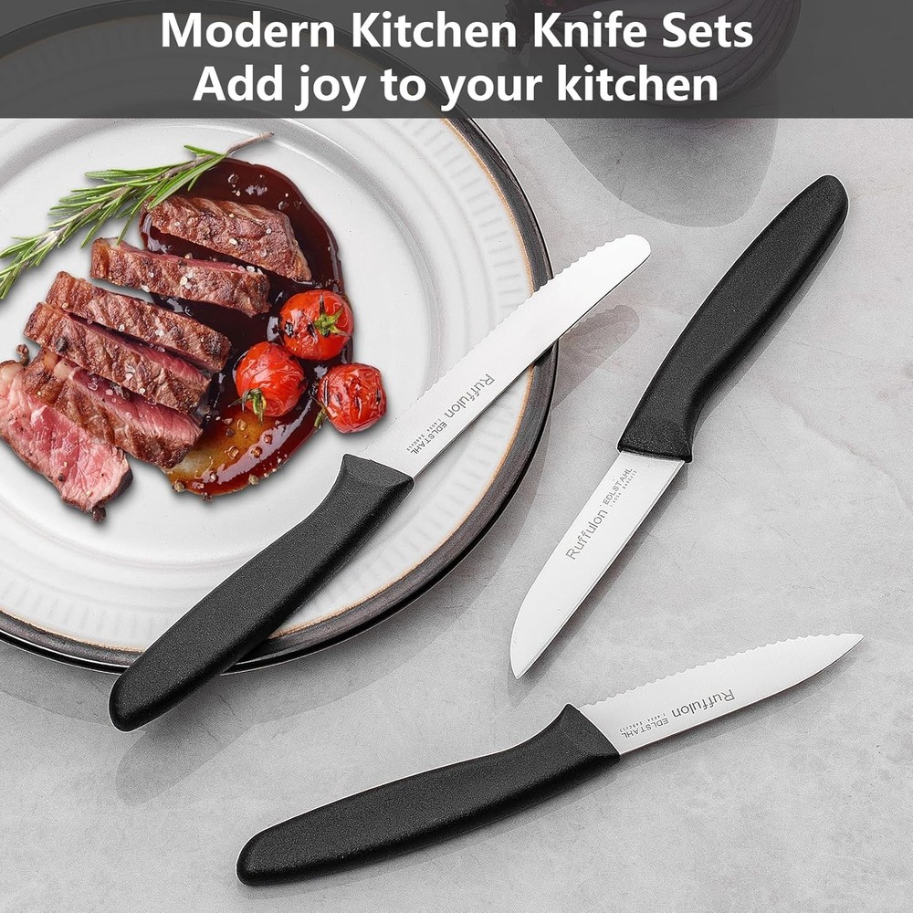 Super Sharp Compact Kitchen Knife Set - 6 High-Quality Fruit & Vegetable Knives