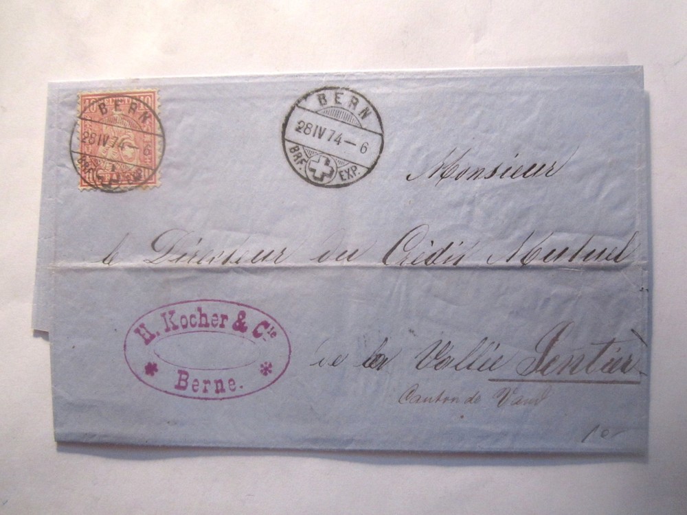 1874 SWITZERLAND BERN COVER