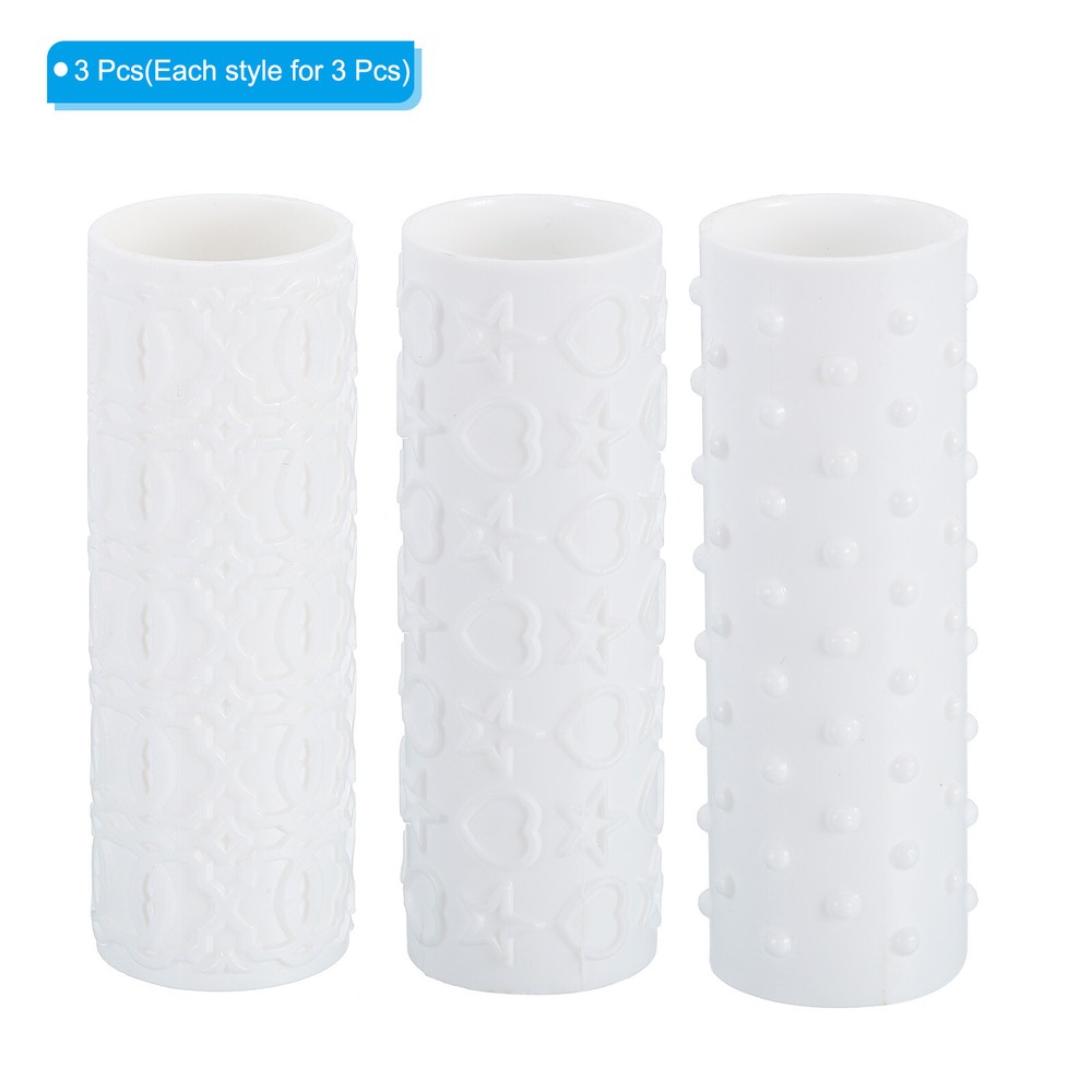 Polymer Clay Roller,3pcs Polymer Clay Texture Roller Pottery Stamps