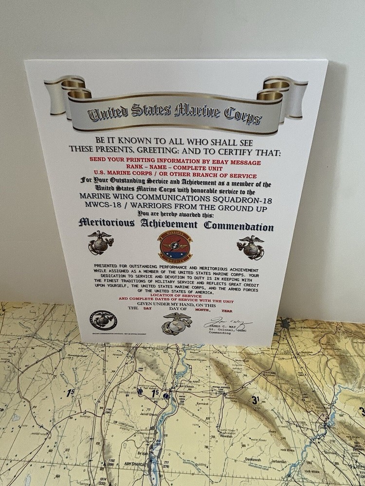 U.S.M.C. / WING COMMUNICATIONS SQDN-18 / MERITORIOUS ACHIEVEMENT COMMENDATION