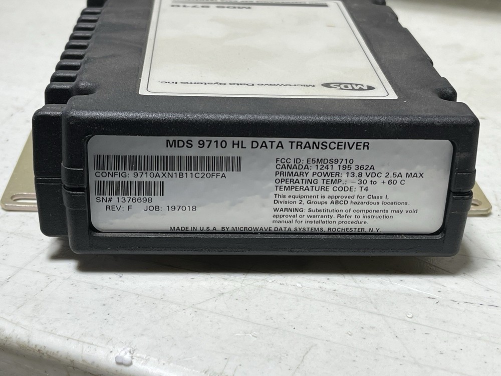 Microwave Data Systems MDS 9710 HL Data Transceiver #698