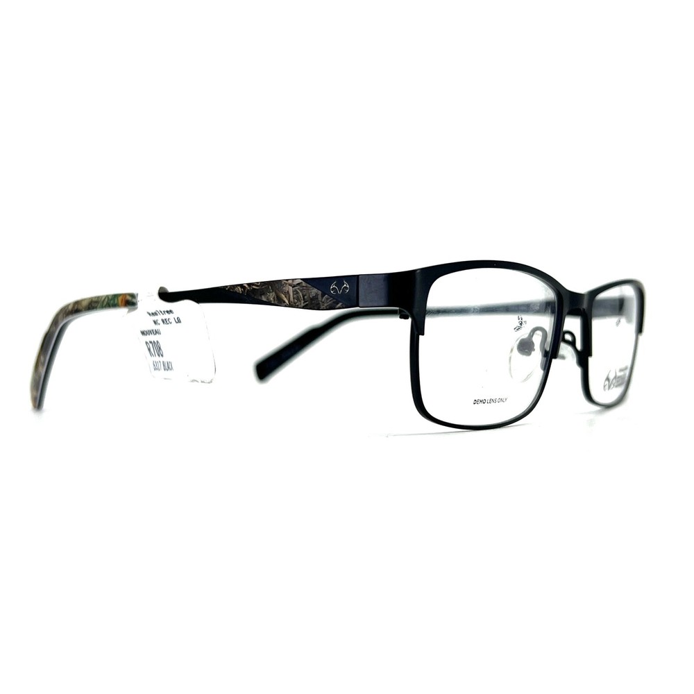 Realtree EDGE R708 blk Eyeglasses Frames Black Black Rectangular 53-17-140