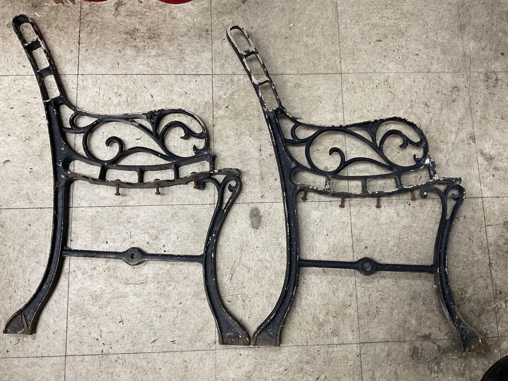 Beautiful Original Cast Iron Bench Ends