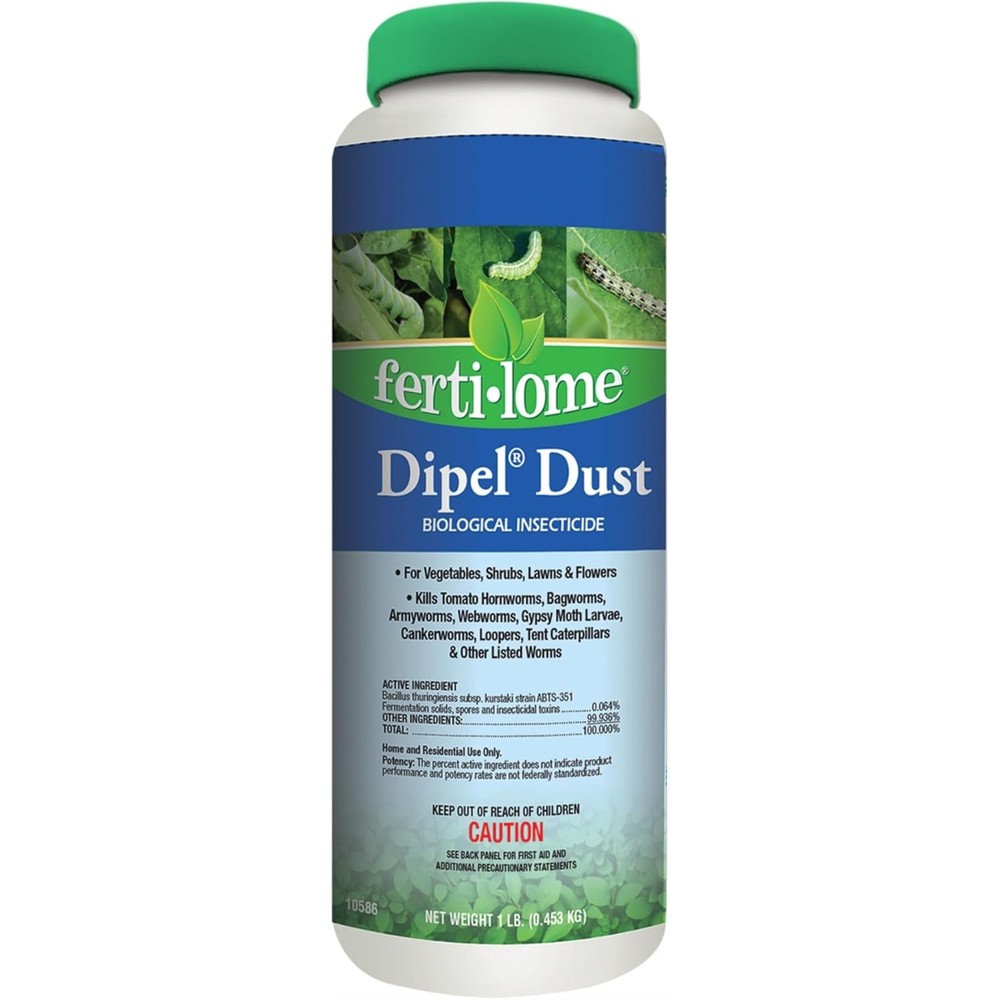 Ferti-lome Dipel Dust Biological Control for Vegetables, Shrubs & More