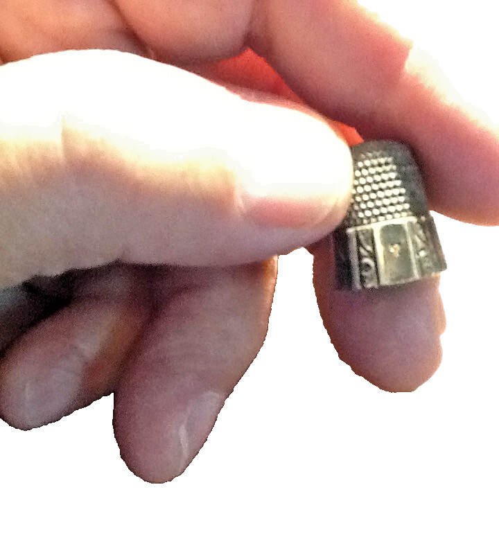 THIMBLE STERLING #7 ANTIQUE 042425F