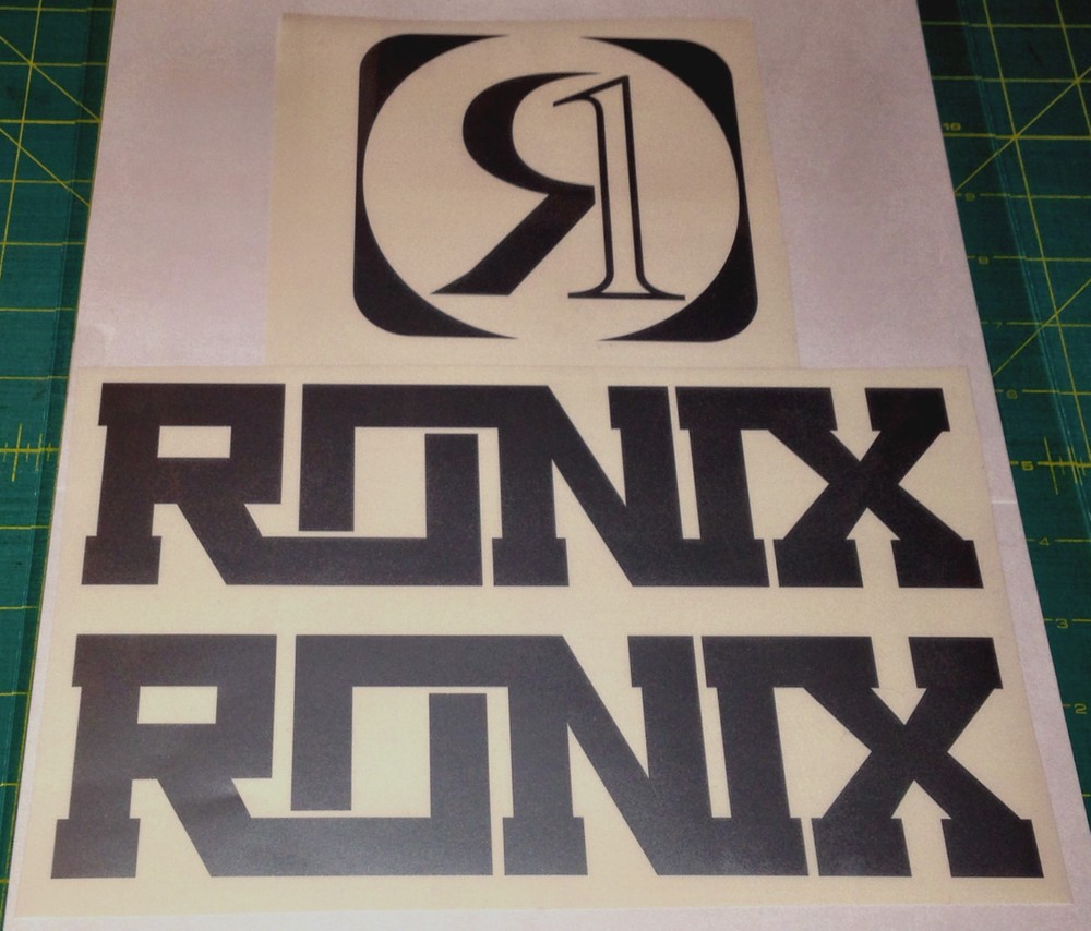 RONIX CODE LOGO DECAL STICKER SILVER  WAKEBOARD YOU GET 2!!