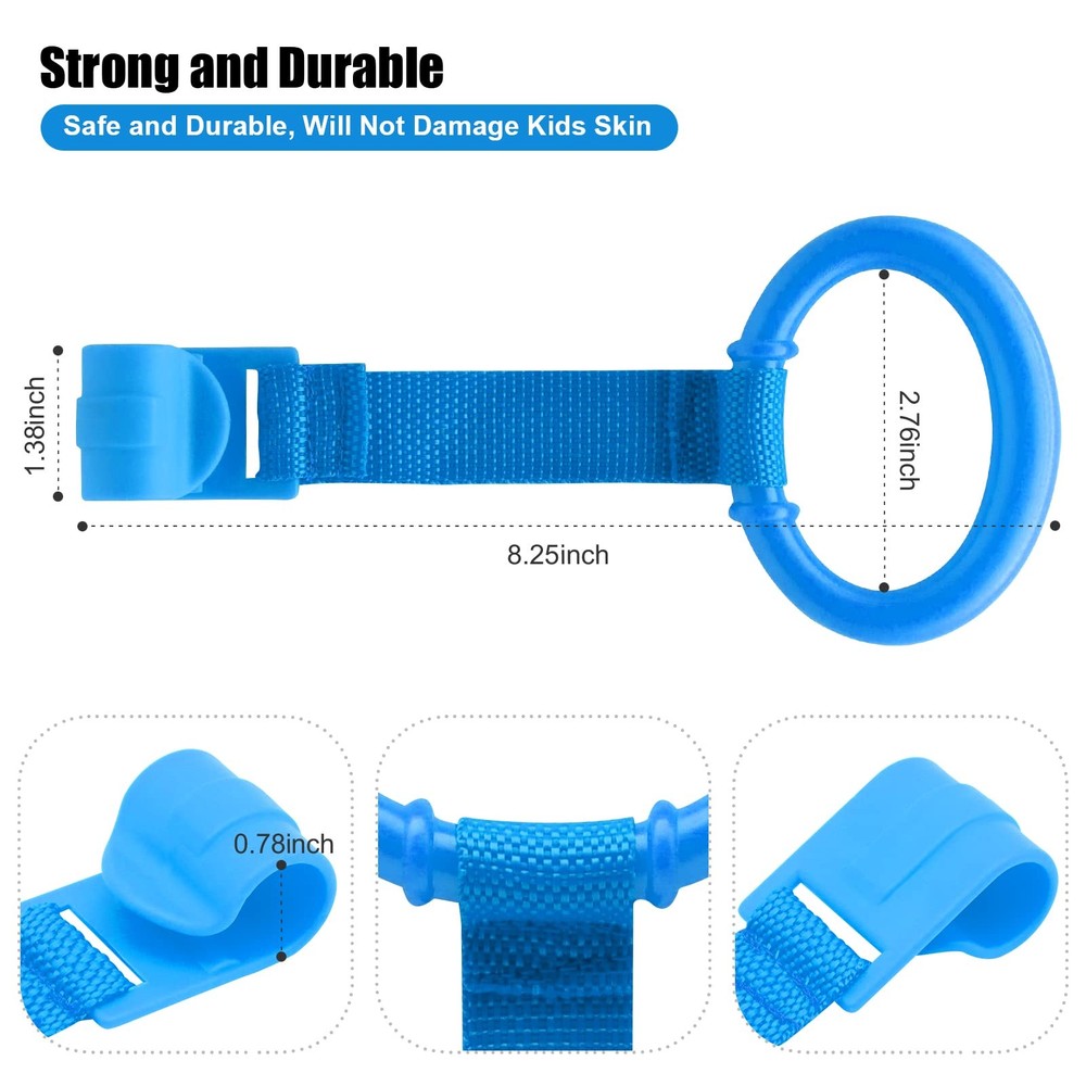4 PCS Baby Playpen Pull Up Rings, Pull Up Handles Standing Walker Crib Pull R...