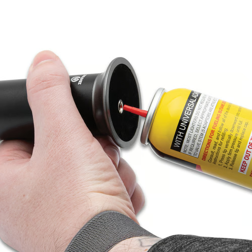 Zenfire Butane Pistol Torch Lighter - Adjustable Flame, Safety Lock Feature