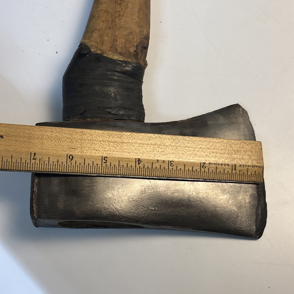 Vintage Unmarked Axe 36” Handle 4.5” Edge Wood Handle