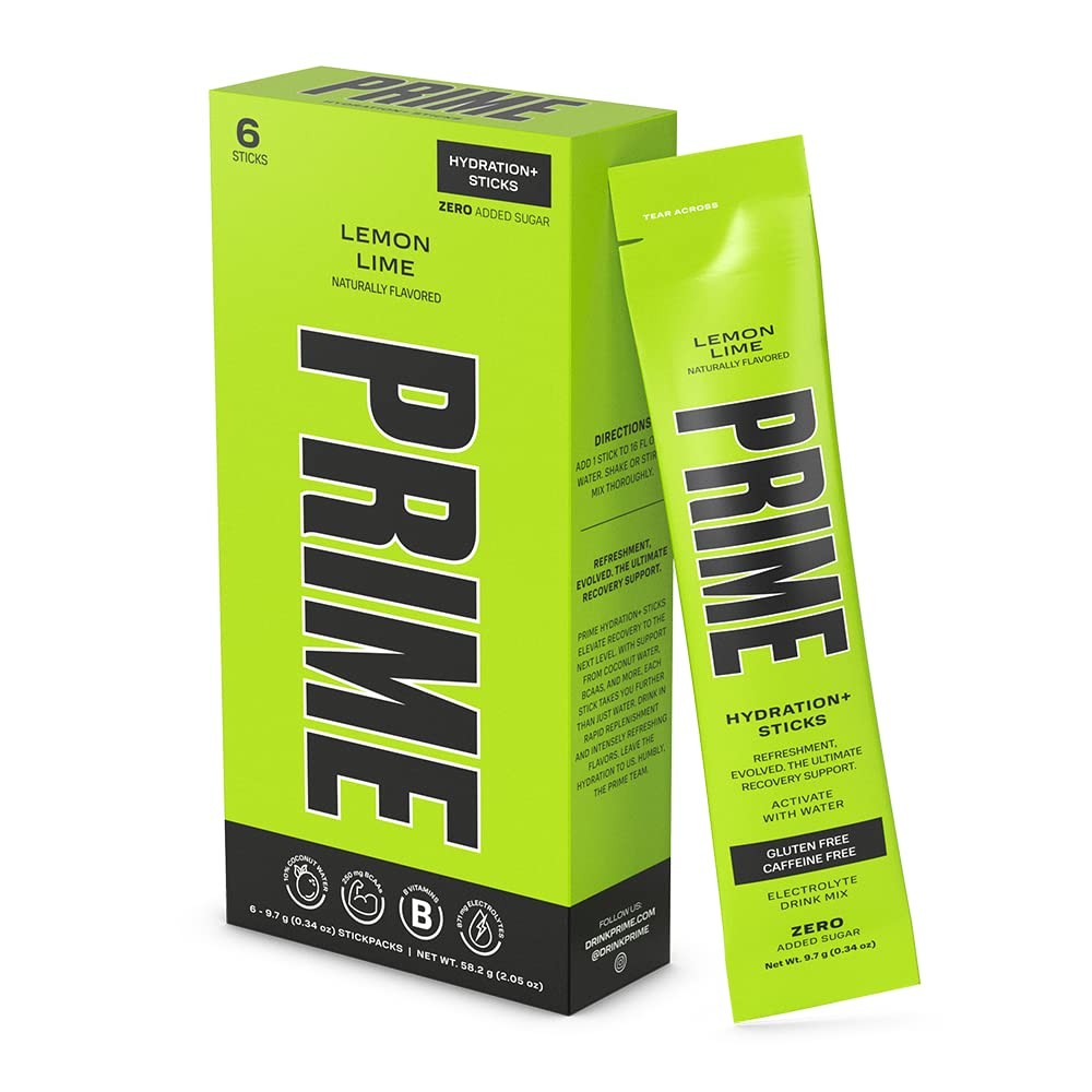 PRIME Hydration Sticks LEMON LIME 6-pack- EXP: 02/25