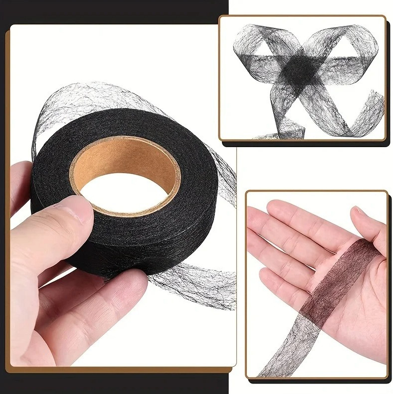 2 Rolls Double-Sided Iron-On Hem Tape Fabric Interlining Adhesive