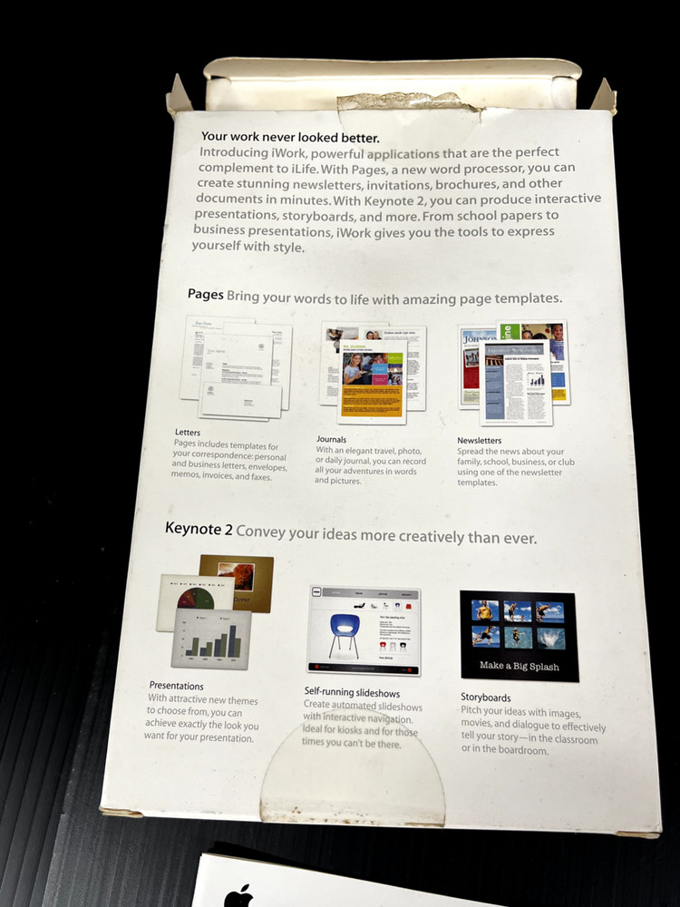 Apple iWork '05 Academic Version M9611Z/A For Mac complete 2005 w/codes