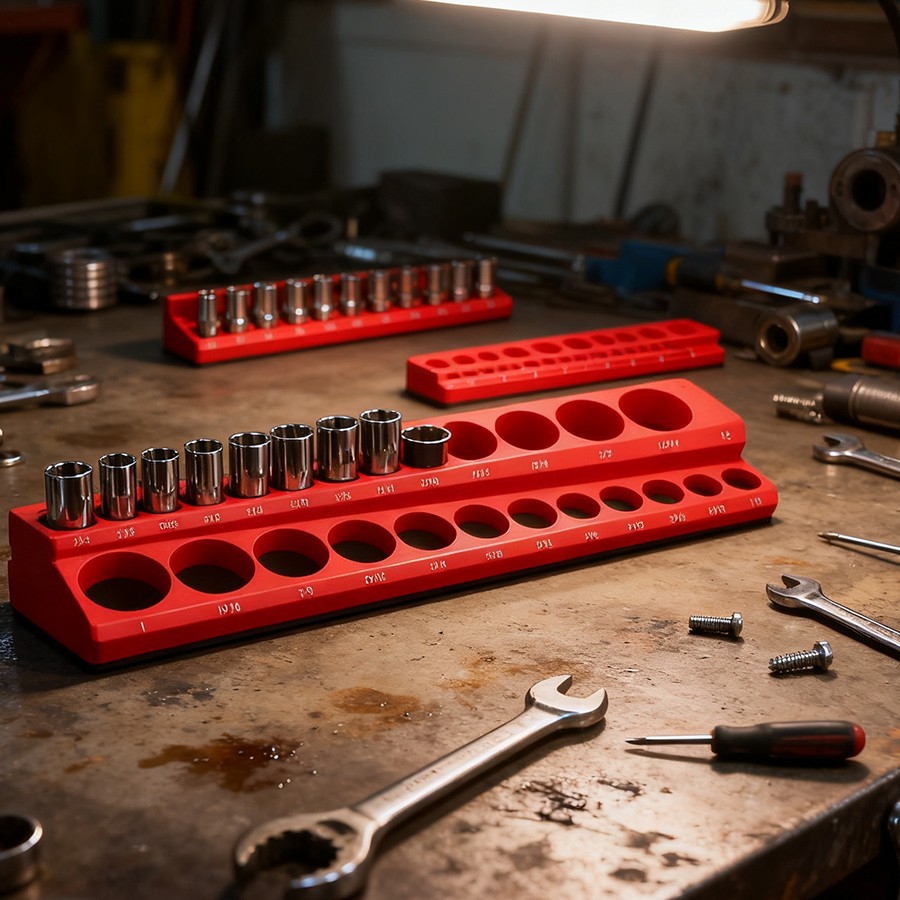 6pcs Magnetic Socket Organizer Holder Set