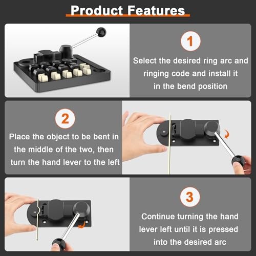 Ring Bender Tool Ring Bending Tool, Spoon Rings Maker Machine Jewelry Black 2