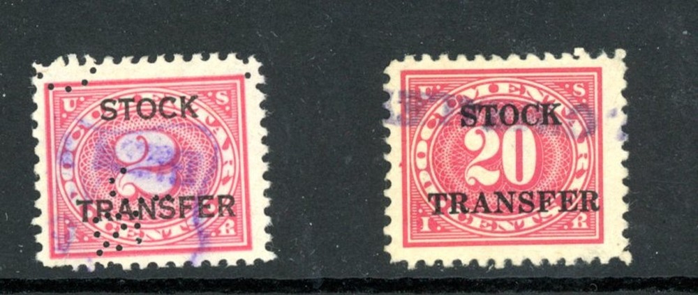 US Scott # RD33, RD35 - Used - Nice Centering                       (22-C251)