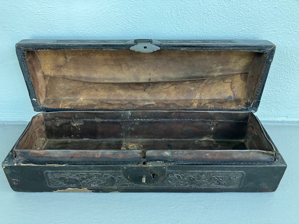 Antique Chinese Leather Document Case