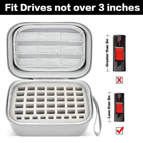 40 Slots USB Flash Drive Case USB Storage Holder Bag USB Organizer