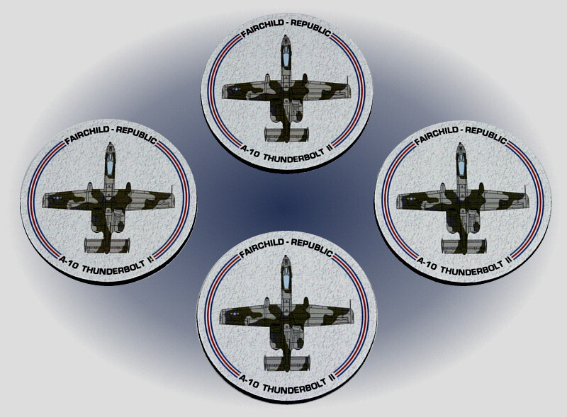 A-10 Thunderbolt II Coaster Set - Made in the USA