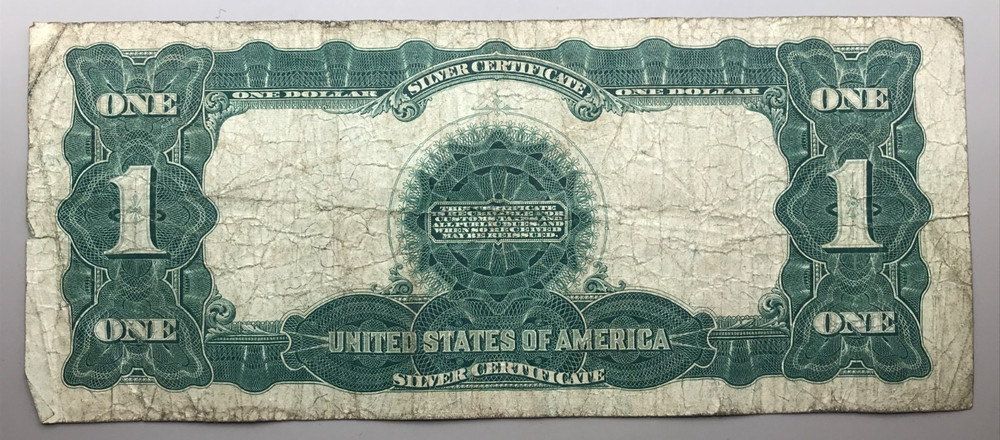 1899 $1 Black Eagle Silver Certificate Note VG Condition Worn