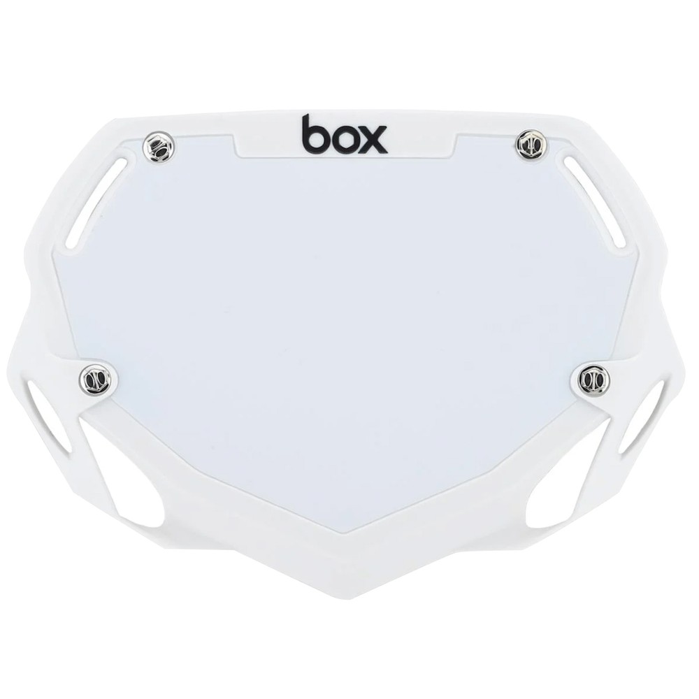 BOX Box Two Number Plate, Small - White