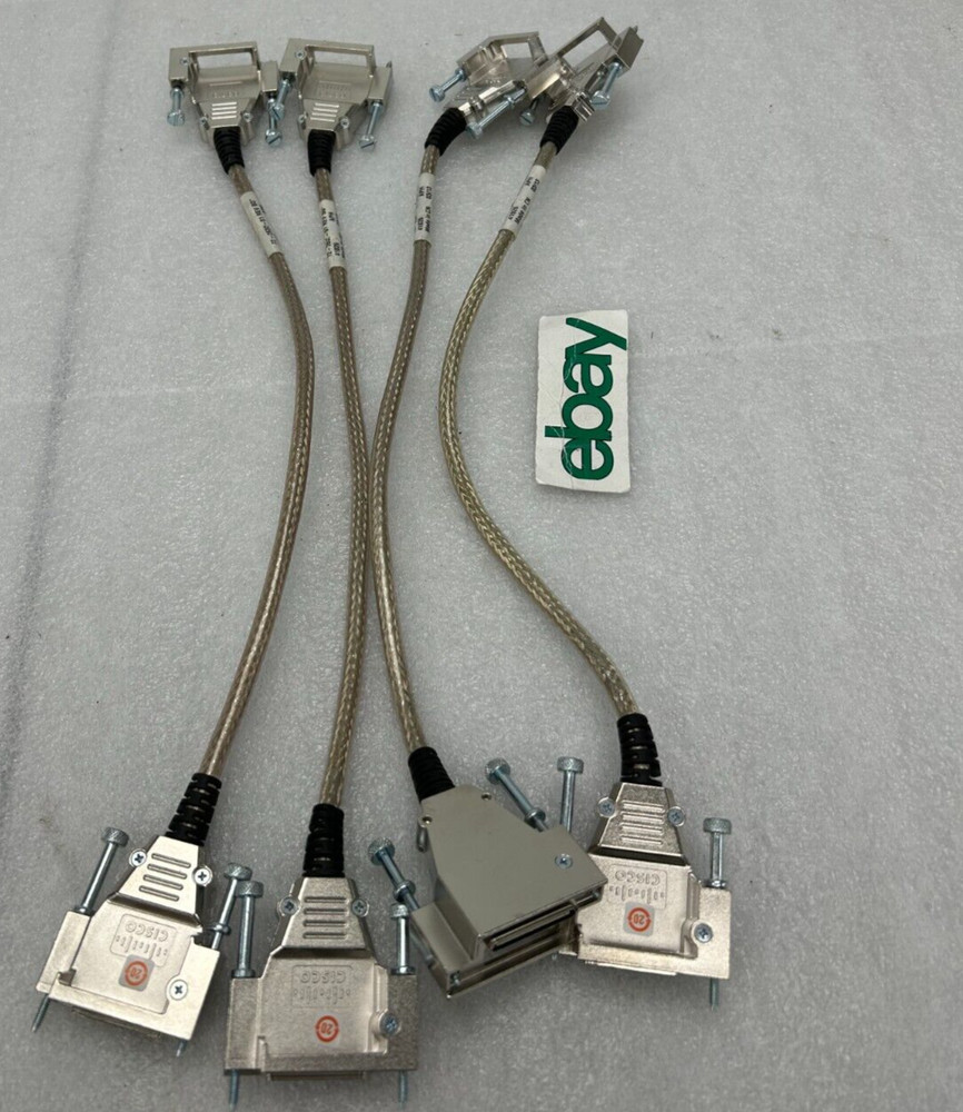Lot of 4 Cisco Systems 72-2632-01 41826 50cm Stacking Cables Stackwise Stack