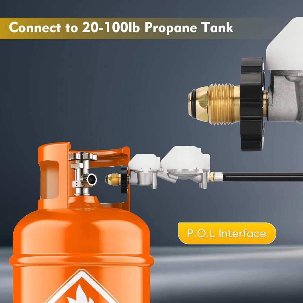 12 FT F273684 Propane Hose with Regulator Compatible with Mr Heater F273684 Budd