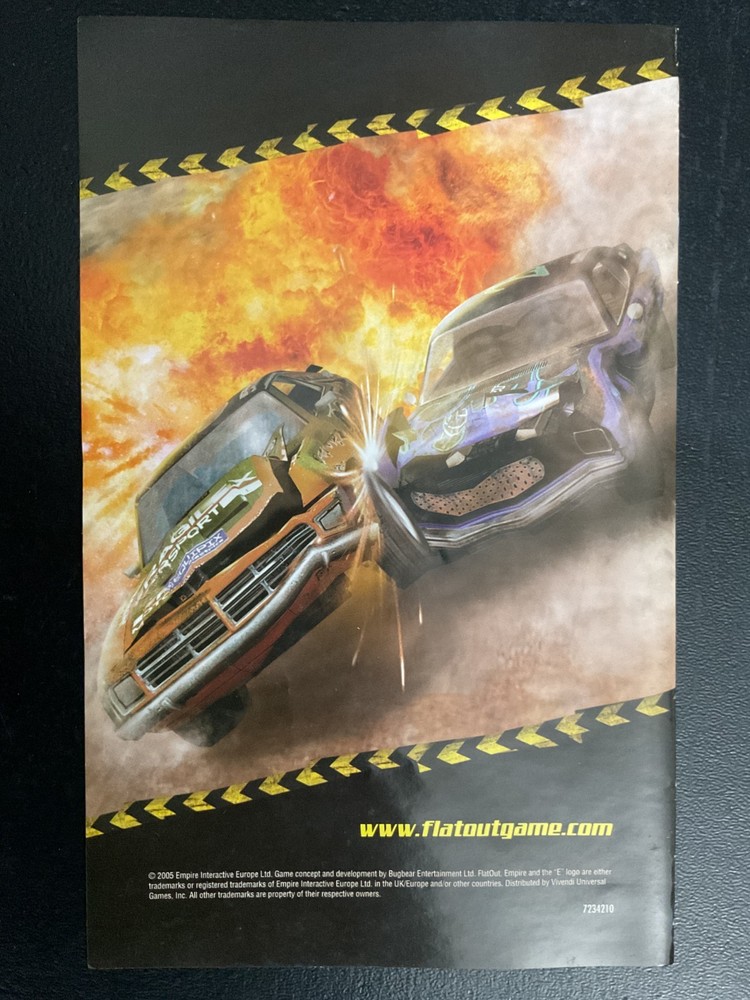 Flatout 1 Microsoft XBOX Instruction Manual Only