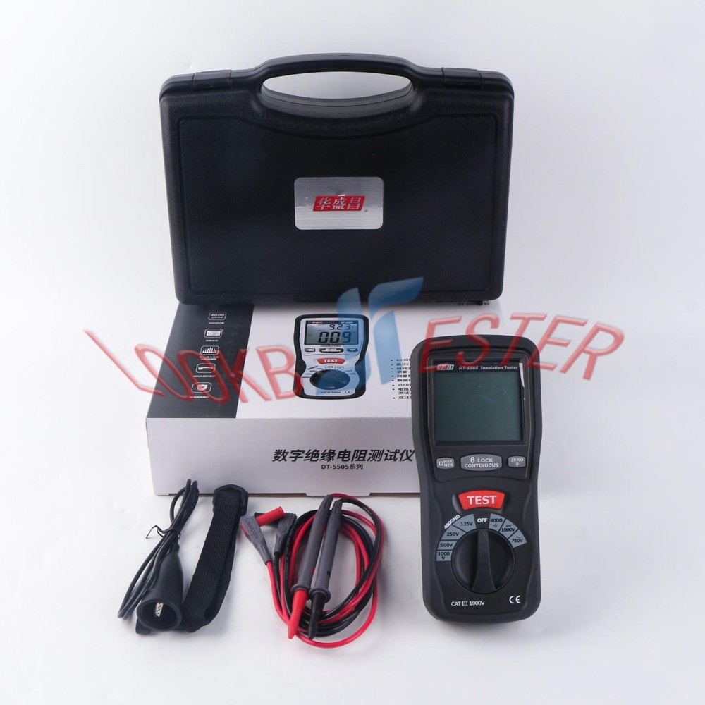 ONE NEW CEM DT-5505 Insulation Testers Large Dual Display with Backlight