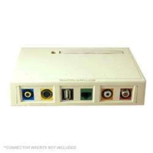 Hellermann Tyton 6-Port Surface Mount Box - Ivory SMBSIX-1