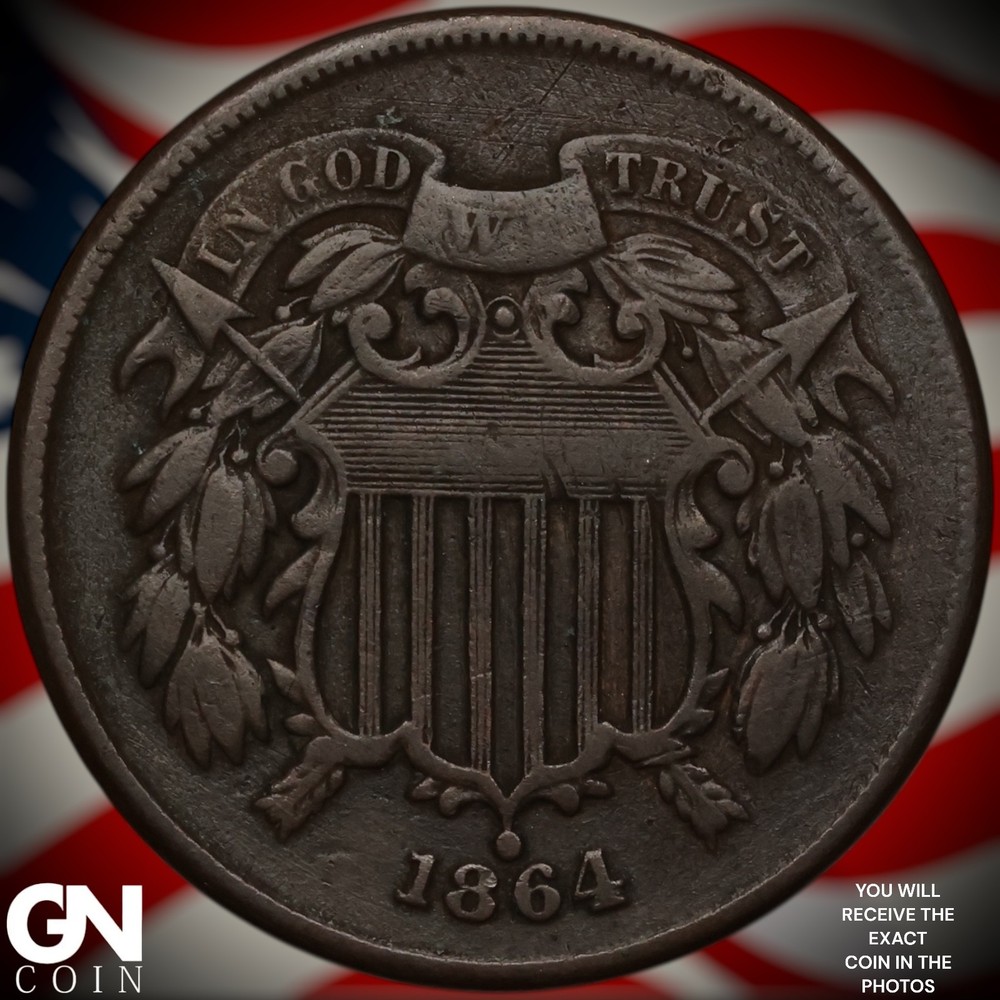 1864 2 Cent Piece A1148
