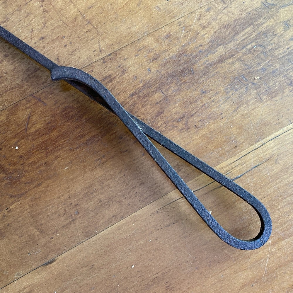 Vintage Wrought Iron Fireplace Poker Hook Tool, 32.25", Primitive, Rustic
