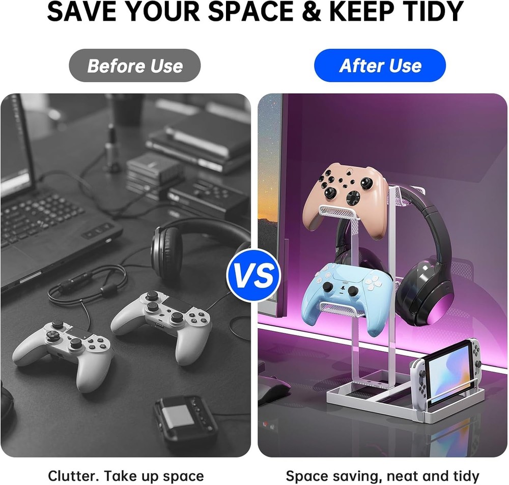 Multi Tier Game Controller Holder Ideal Gamer Gift Controller Organizer for