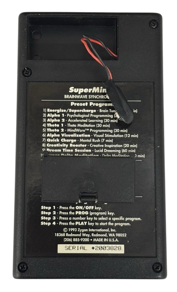 SuperMind Brainwave Synchronizer Meditation Zygon Control - Cassettes "Untested"