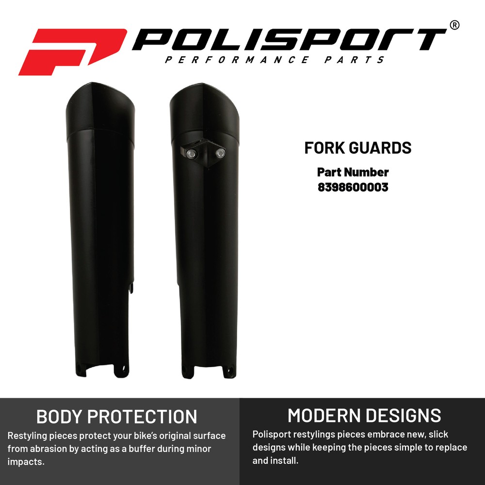 Polisport Full Wrap Fork Guards for Various KTM Models (Black)