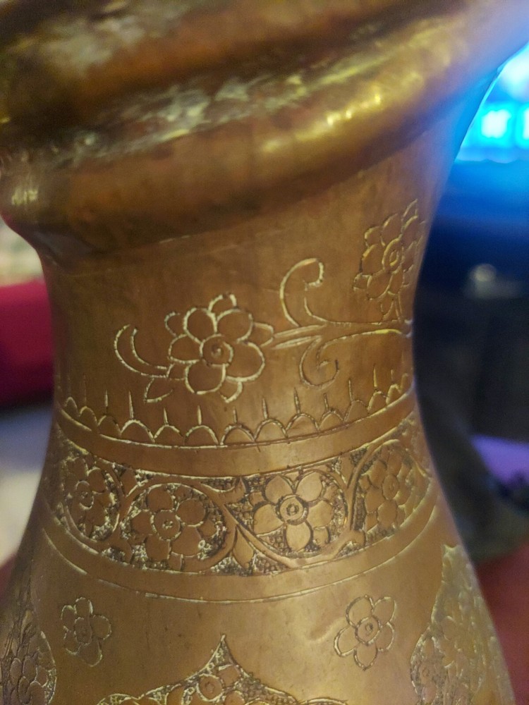 Vintage Antique Middle Eastern Copper Water Pitcher