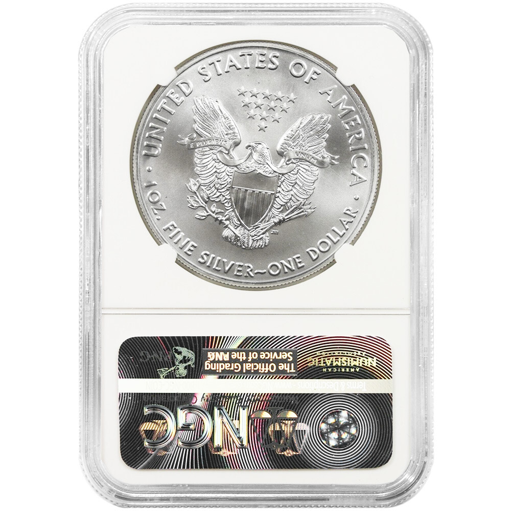 1990 $1 American Silver Eagle NGC MS69 Brown Label