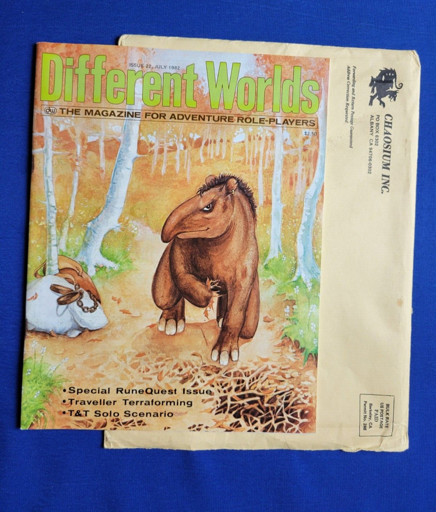 Different Worlds Magazine Issue #22 with Original Mailing Envelope