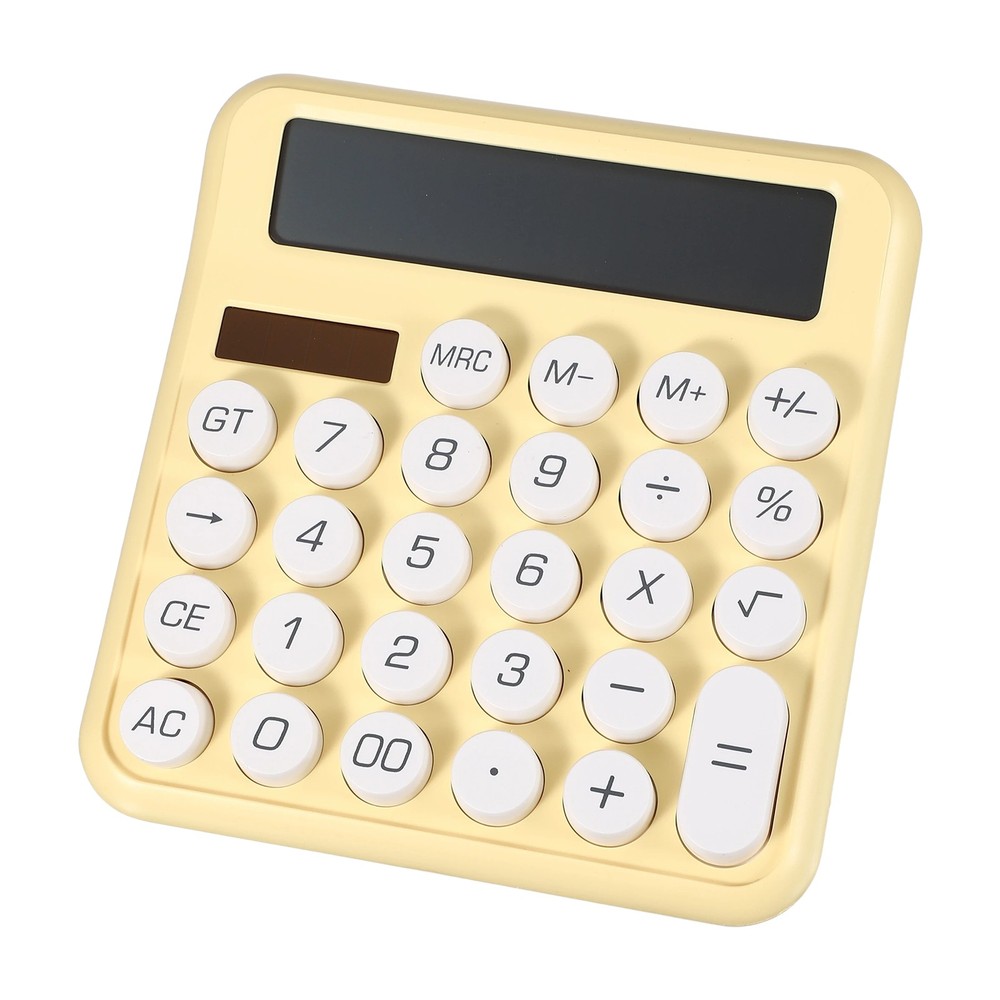 Cute Calculator Desk Calculator Basic Big Button, Yellow