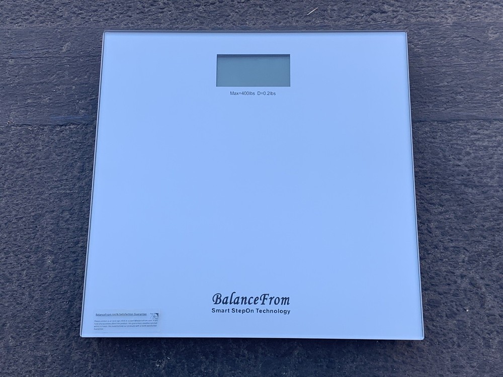 BalanceFrom Bathroom Scale Digital Body Weight with Step-On Technology - Silver 