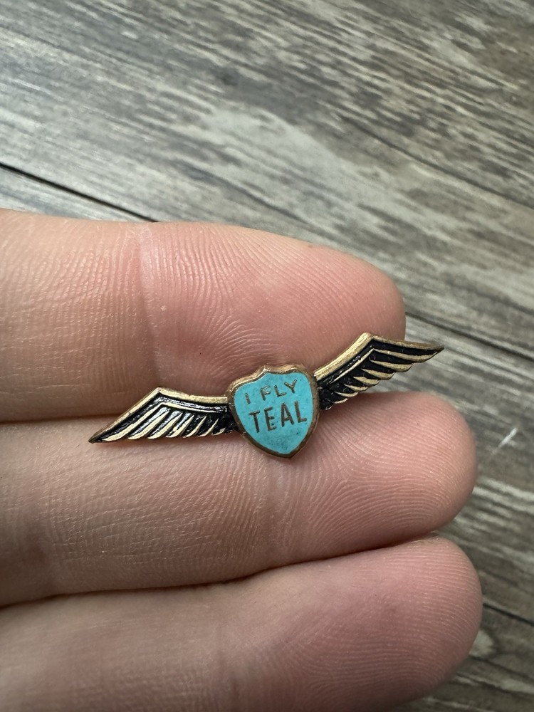 I Fly Teal Pin Nice
