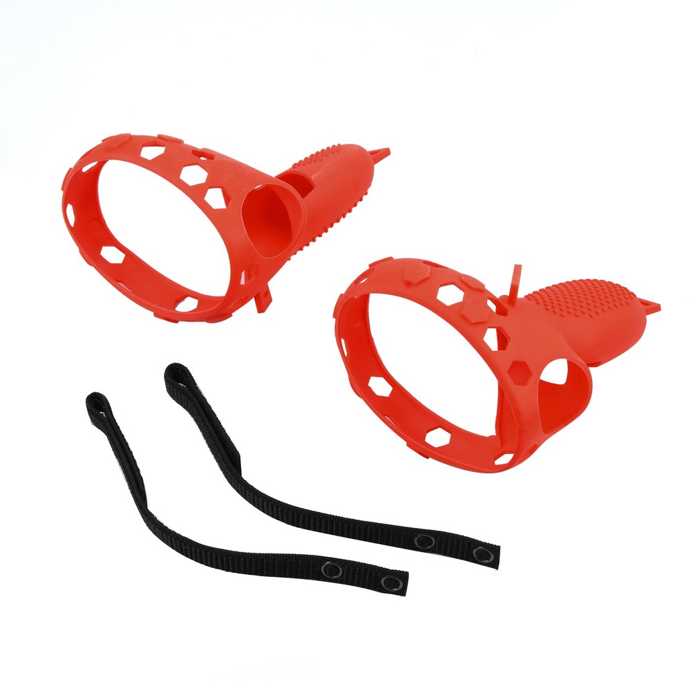 2Pcs Silicone Handle Grip Cover +Nylon Strap For Oculus Quest 2 VR Controller