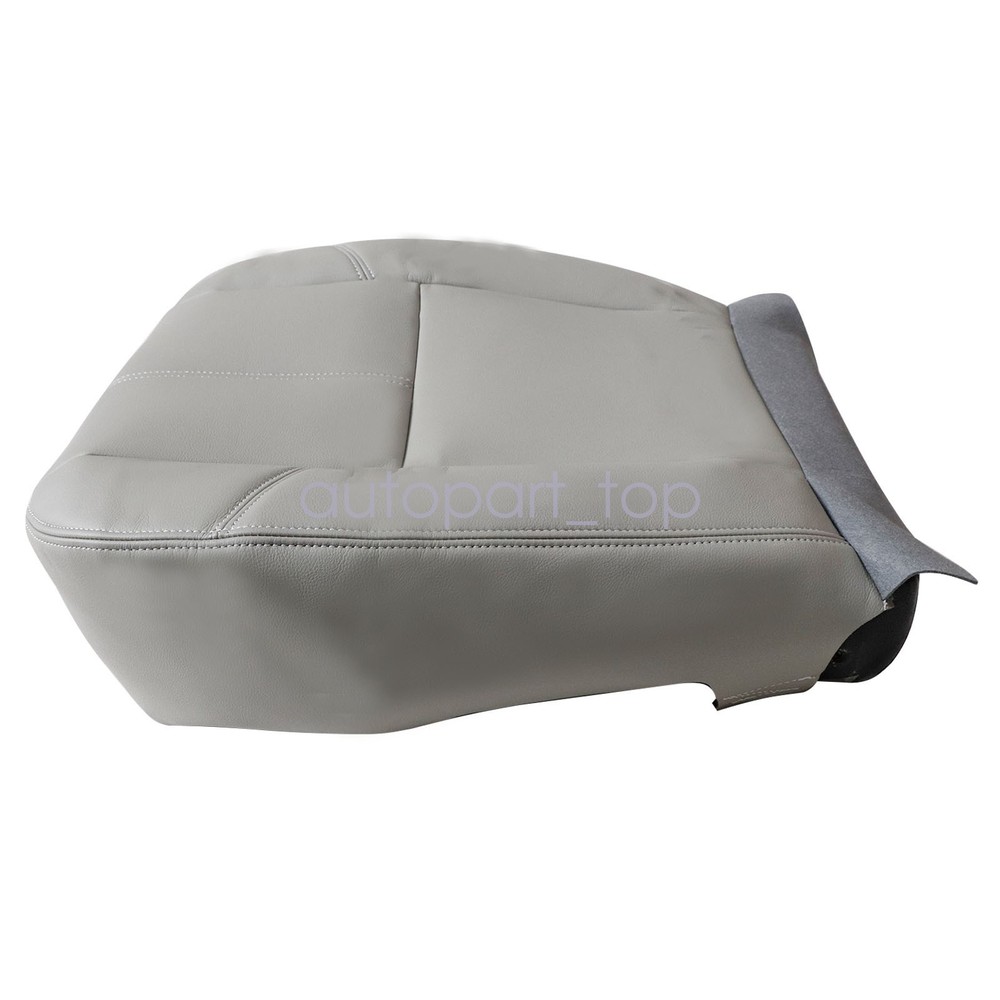 For 2007-2014 Chevy Silverado Both Side Gray Leather Bottom-Back Seat Cover&Foam
