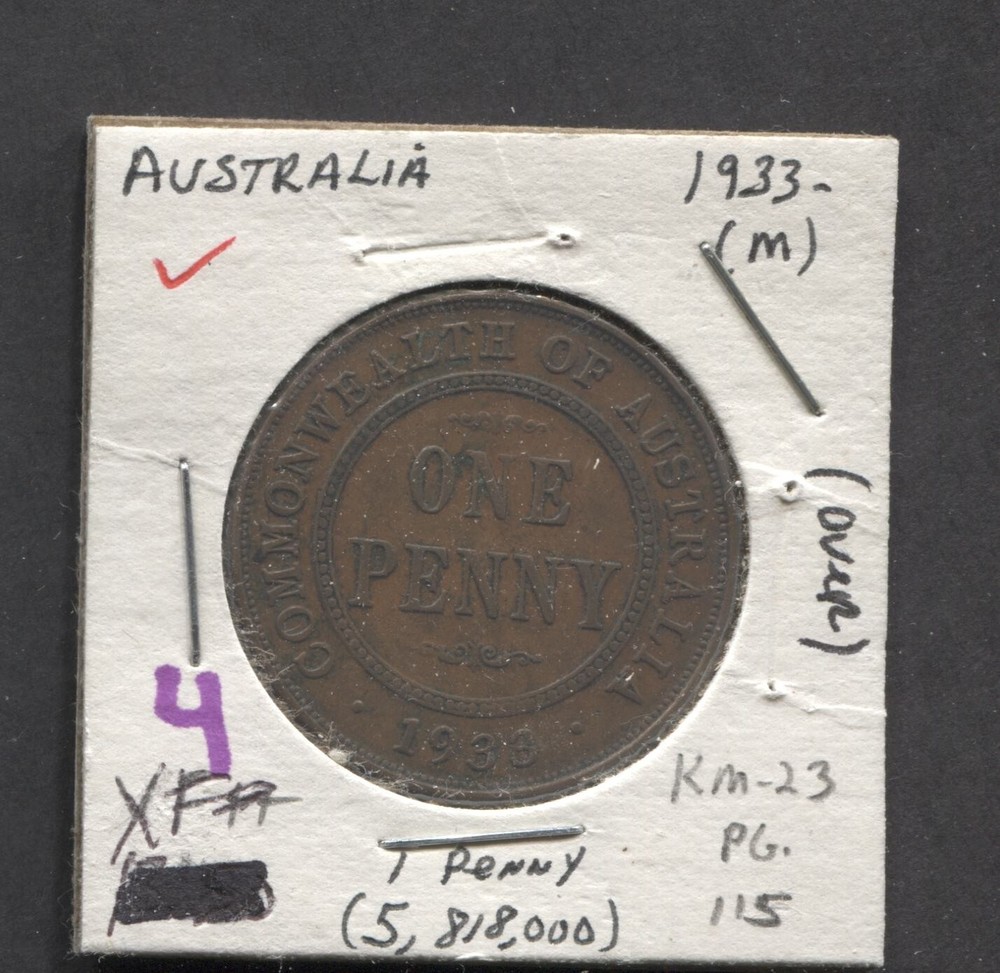 1933-Australia-XF++/1 Penny