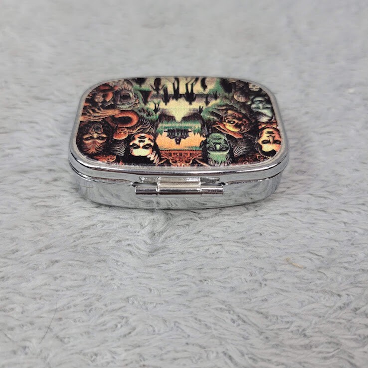 Universal Monsters Pill Box Travel Mini Pill Box Mirror 2 Split Compartment