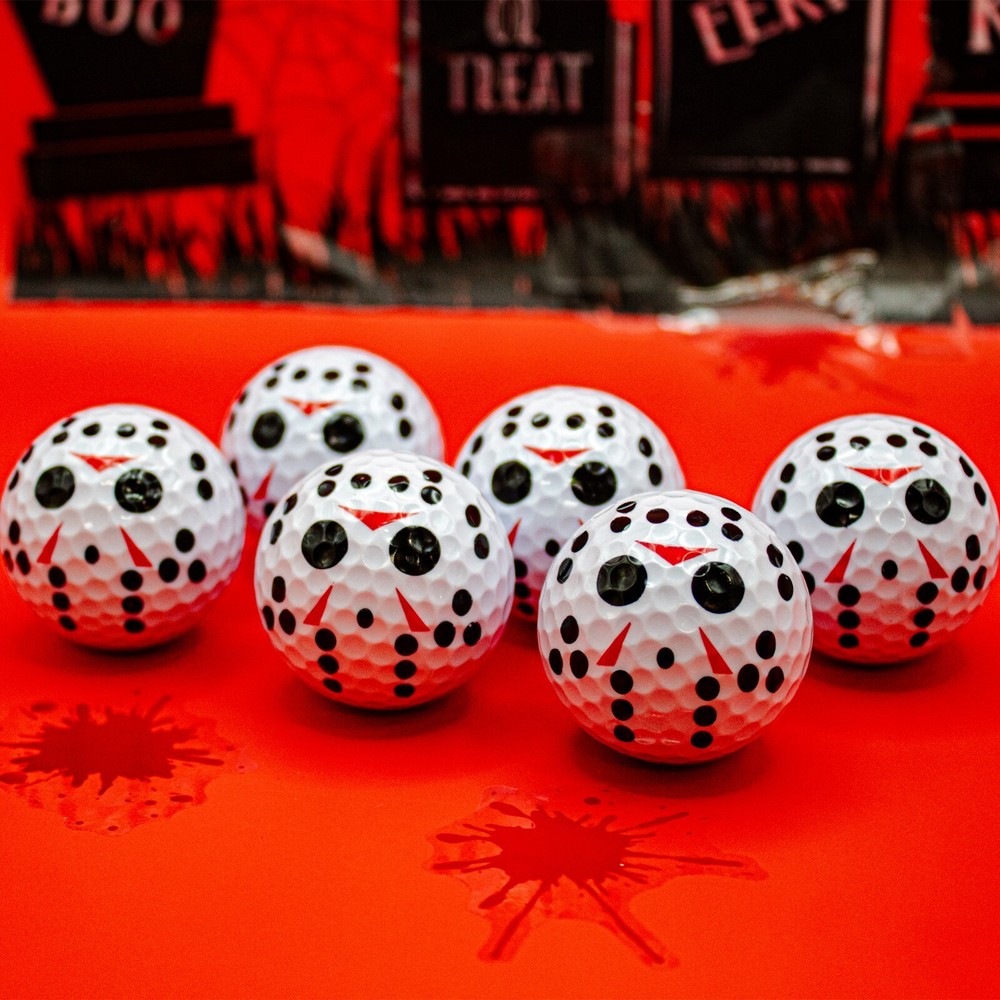Horror Hockey Mask Golf Balls 6 Pack - Great Gift Idea!