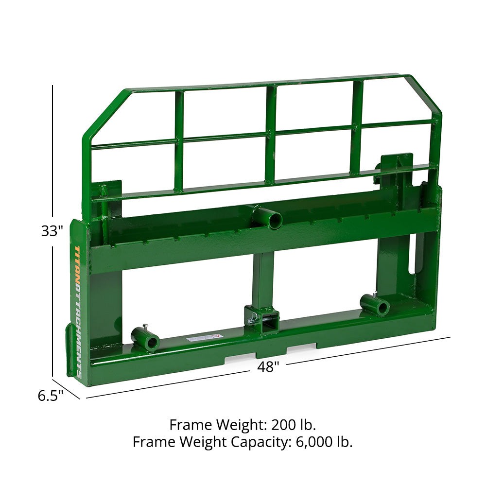 Titan Attachments Pro Series Pallet Fork Frame, Hook and Pin Mounting Style
