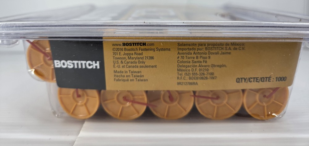 Bostitch SB-CAPS 1” Plastic Button Caps 1M