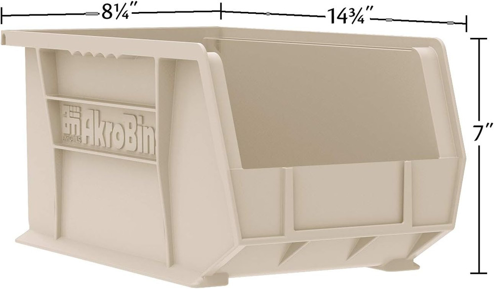 30240 Akrobins Plastic Storage Bins, Space-Saving Stackable Bins for Garage, Pan